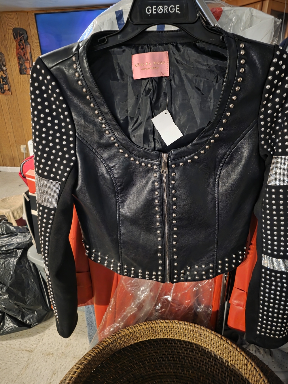 Women’s Black Studded Chic Jacket by (unspecified)